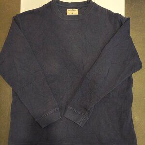 Vintage Mens High Sierra Long Sleeve Navy Blue Sweater Large Cotton Heavyweight